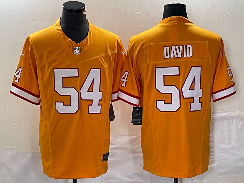 Men Tampa Bay Buccaneers #54 David Yellow Nike Throwback Vapor Limited NFL Jersey->cincinnati reds->MLB Jersey